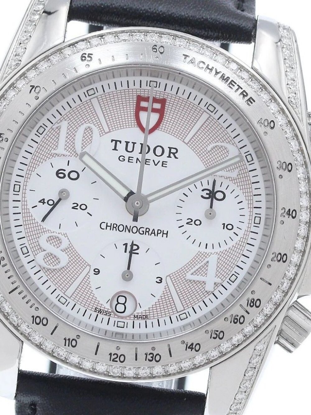 TUDOR Classic 20310 Lug Bezel Diamond Chronograph Automatic Men's Watch_942565